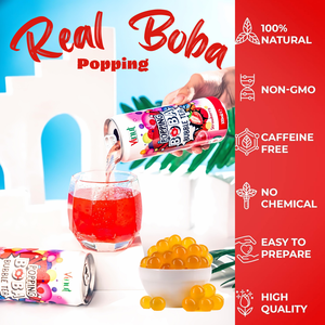 เครื่องดื่มน้ำมะม่วงชาระบับเบิ้ล popping Boba 330ml ผลิต vinut | น้ำตาล0ฉลากส่วนตัวตัวอย่างฟรี oemodm - Product Image 3