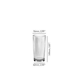 Nachtmann Aperitivo Modern Crystal Glass Long Drink Highball Glasses <b>Set</b> of 2 Custom Logo Ribbed <b>PC</b> Plastic Cup for Cocktail Use - Product Image 3