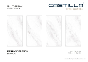 AZULEJOS PORCELANA ESMALTADOS 600X1200MM MERRICK FRENCH BIANCO - Product Image 2