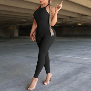 Mono de gran tamaño para mujer de alta calidad hecho a medida, mono de playa de invierno con Control de barriga, nuevo diseño, patrón sólido informal - Product Image 4