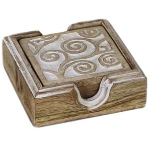 Sous-verres en bois de dernière génération, sous-verres décoratifs en bois pour la maison et le bureau - Product Image 2