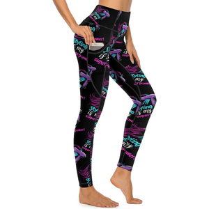 Mallas de compresión de cintura alta con prácticos bolsillos utilitarios Color y tamaño personalizados para estilistas y accesorios de herramientas - Product Image 6