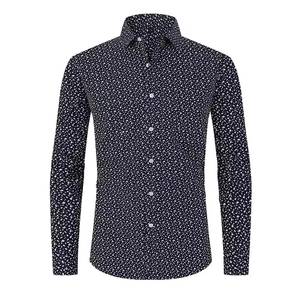 Camisa Casual Oxford para Hombre, Corte Entallado y Elegante, Transpirable, Antiarrugas, Teñida con Hilo, Ecológica, de Secado Rápido, Poliéster/Algodón, para Primavera - Product Image 4