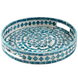 Premium Quality Bone Inlay Food Server Ware Tray Elegant Restaurant Table Top Serving Tray Fast Food Bone Inlay Design - Product Image 3