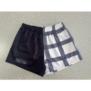 Shorts de rugby respirants, design personnalisé, unisexe, sublimation, shorts de football australien, poches, taille élastique, polyester/nylon, haute qualité - Product Image 5