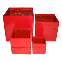 Pots de fleurs modernes pour jardin extérieur, toutes saisons, en fibre de verre de haute qualité, écologiques, taille du carton 30-40 cm, vente en gros