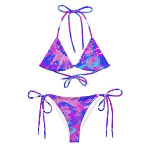 Vêtements de plage en tissu sublimé pour femmes Ensemble de bikini solide 2 pièces Prêt à expédier Ensemble de bikini brésilien Design sublimé vente en gros - Product Image 6