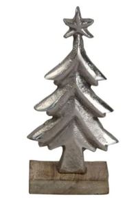Árbol de Navidad de aluminio fundido más vendido con acabado dorado en base de madera Nuevo producto de colección de decoración navideña - Product Image 5