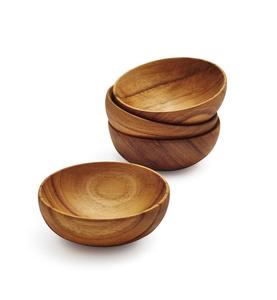 Bol de service alimentaire au design moderne bol en bois de qualité créative bol en bois de forme ronde au meilleur prix - Product Image 1