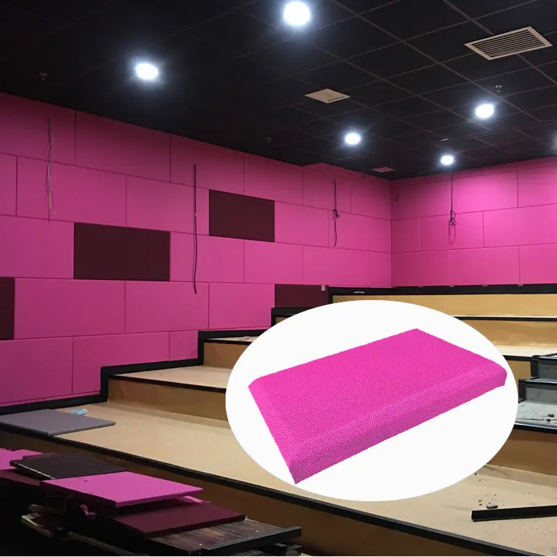 Sound Absorption Panel Clothing Fabric Covered Wall Decor Echo Reduction Fabric Acoustic Panel for Studio
