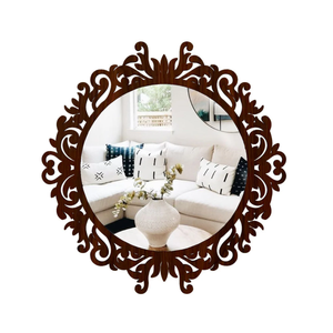 Premium <b>Wooden</b> <b>Mirror</b> for Bathroom or Bedroom Wall Decor Stylish Design High Quality Best Seller in Modern Home Trending - Product Image 6
