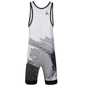 Combinaison de lutte personnalisée respirante de haute qualité à séchage rapide écologique en spandex/polyester pour hommes adultes, vêtements de sport imprimés - Product Image 1