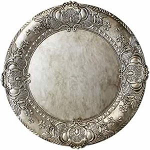Plaques de chargement décorées, décorations rustiques rondes pour fête de mariage, plaques de chargement métalliques, centres de table - Product Image 2