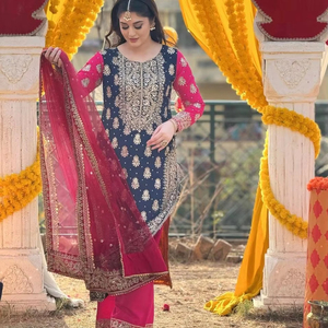 Salwar Kameez y Dupatta de Georgette de Seda de Diseño Casual para Graduación de Invierno - Product Image 2