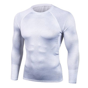 Vêtements en gros pour hommes avec logo personnalisé imprimé ras du cou Rash Guard en différentes couleurs et tailles manches longues et courtes - Product Image 5