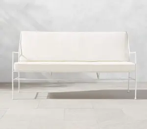Мечтательный 59 "открытый металлический диван цвета слоновой кости с подушками цвета слоновой кости