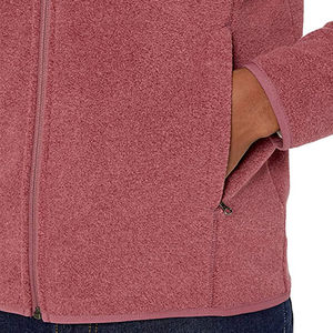 Custom Logo Thick Sherpa <b>Fleece</b> Polar <b>Zip</b> <b>up</b> <b>Men</b> Jacket Canvas with Stand Collar and Embroidered Colorful Pattern on Front - Product Image 6