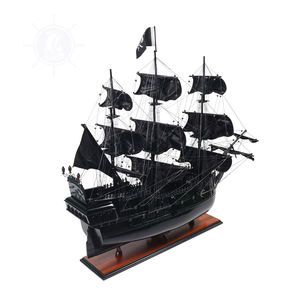 Black Pearl Pirate Ship 80 cm Handcrafted <b>Wooden</b> Ship <b>Model</b> for Home Decoration Coastal Home Decor From OMH Arts and Crafts - Product Image 2