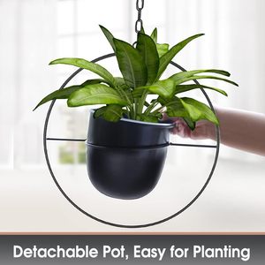 Metal Hanging Planter for Garden Balcony and Home Decor Perfect for Indoor Outdoor Flower Pot <b>Display</b> Style - Product Image 3