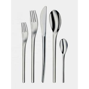 Ensemble de vaisselle en métal avec LOGO personnalisé, couverts de qualité supérieure avec céramique rouge, plat et Portable à Long manche - Product Image 3