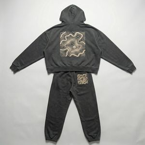 Ensemble de survêtement en polaire premium avec sweat à capuche et pantalon de jogging, tissu doux, coupe décontractée, couture durable, idéal pour le streetwear et les tenues décontractées - Product Image 6