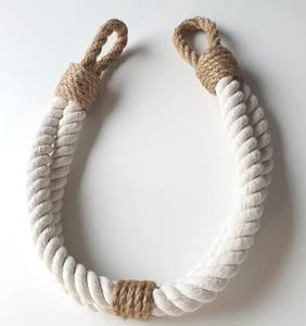 Abrazaderas para Cortinas de Cuerda de Algodón Blanco con Detalles de Yute, Decoración de Ventanas Natural y Suave, Abrazaderas de Longitud Personalizada para Cortinas Claras y Oscuras - Product Image 4
