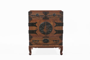 <b>Japanese</b> Handmade Solid Wood Cabinet Luxury Dark Brown Sendai-Cabinet with Legs for Home Living Room Entry or Hotel Use - Product Image 4