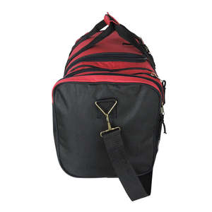 Grand sac de voyage fitness robuste personnalisé sac de sport imperméable en nylon noir et rouge pour hommes sac de sport pour la gym - Product Image 6