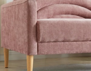 Canapé moderne rembourré, siège d'appoint luxueux, canapé moderne à deux places avec un design unique de dossier en arc, canapé moderne à deux places - Product Image 2