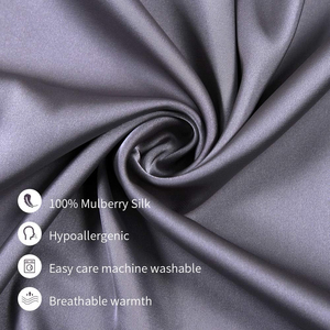 Taie d'oreiller en soie de mûrier de luxe pour les cheveux et la peau douce respirante anti-rides solution de sommeil hypoallergénique - Product Image 2