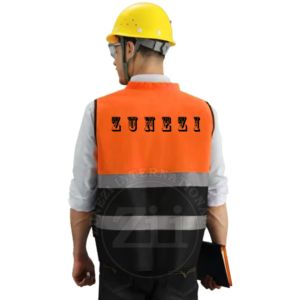 Hi Vis Reflective ANSI Class 2 <b>Waterproof</b> Polyester Construction Safety Workwear Welding <b>Work</b> Kids Vest Customizable Logo ZUNEZI - Product Image 3