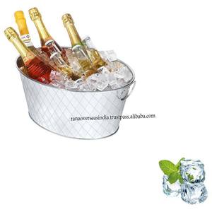 Nuevo Recipiente de Metal de Primera Calidad para Bebidas y Hielo con Asa para Bodas y Fiestas, Forma y Tamaño Personalizados de Rana Overseas Inc - Product Image 2