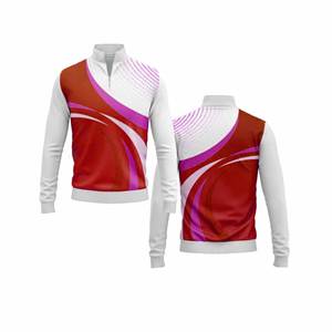 Veste à fermeture éclair quart hommes femmes vêtements de sport pour jeunes pullover d'équipe à séchage rapide - Product Image 3