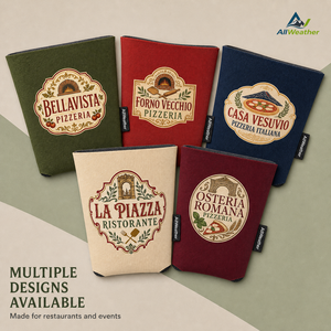 Individuelles Logo Luxus Neopren Plastik Becherhülle Retro Italienisches Restaurant Abzeichen Druck Isolierte Wiederverwendbare Tragbare Getränkehalter - Product Image 3