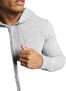 Sweat à capuche zippé pour homme en coton 100% avec design personnalisé, broderie perlée, OEM/ODM - Product Image 6