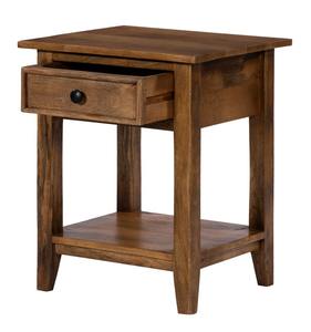 Table de chevet classique moderne en bois avec tiroir de rangement Mobilier de chevet pour chambre ou salon à usage domestique ou appartement - Product Image 5