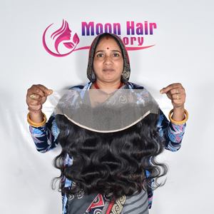 Produit de qualité supérieure, cheveux indiens en gros, extensions de cheveux humains frontales ondulées, non traitées, Remy, double trame, fournisseur mondial - Product Image 5