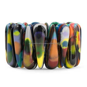 Branded Customized Top Quality Handcrafted Customized Color <b>Resin</b> Fashion Jewelry Strand Bracelet for Women From India. - Product Image 2