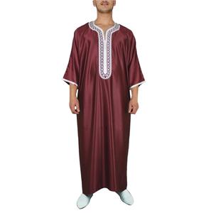 Nouveauté vêtements musulmans hommes Thobe Jubba caftan arabe Style décontracté islamique hommes Thobe caftan vente en gros - Product Image 1