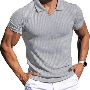 2025 personnalisé hommes de haute qualité à manches courtes polo respirant coton solide impression conception Anti-rides caractéristique pour l'été - Product Image 4