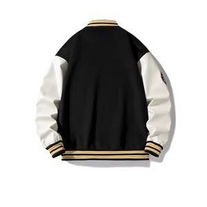 Veste universitaire tendance avec patchs en chenille personnalisés, broderie élégante, bomber moderne de style lettreman - Product Image 2