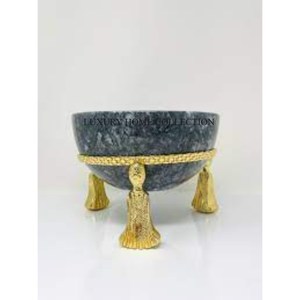 Cuencos de mármol con impresionantes patrones de veteado de gran capacidad que son muy buscados para la decoración del hogar de lujo y las necesidades de servicio - Product Image 1