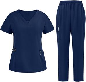 Uniformes d'hôpital Infirmière Beauté Salon Dentaire Vêtements de Travail LOGO Personnalisé Uniforme Pantalon Droit Scrubs Médicaux Ensembles - Product Image 5