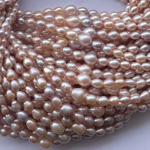 6x4mm 8x10mm Natural Rosa Color perlas de agua dulce gotas hebra AAA grado IGI certificado para la fabricación de joyas - Product Image 2