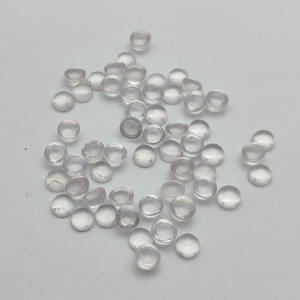 Cabochon de Quartz Rose Naturel 6mm 1.1cts Quartz Vert Hyaline Foncé Qualité Propre Couleur Lumineuse Fabrication de Bijoux en Vrac Certifié IGI - Product Image 5