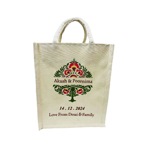 Bolso de lona de lujo personalizado de primera calidad para embalaje de bodas, bolsas de compras de arpillera sostenible para bodas y regalos de yute, venta al por mayor - Product Image 4