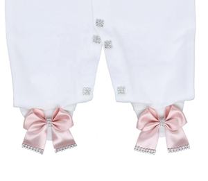 Tela de algodón 100% para recién nacido, conjunto de pelele personalizado de manga larga de bambú con burbuja, mariposa, colorete - Product Image 2