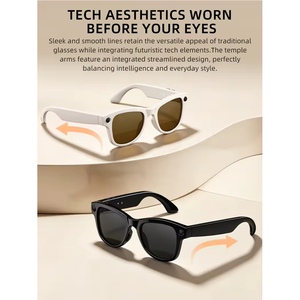 Gafas Inteligentes con IA AOSENWELL M02x, Cámara 4K 1080P, Control por Voz, Marco Metálico, Resistencia al Agua IPX-4, Carga Tipo-C, 3600mAh - Product Image 5