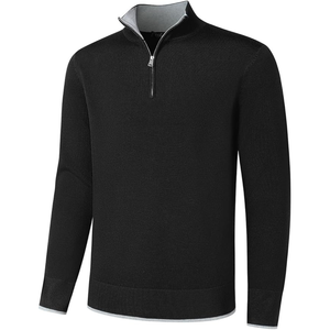 Suéter de Punto Personalizado de Fabricante con Media Cremallera para Hombre, de Algodón Orgánico Transpirable, Ropa Casual para Otoño e Invierno - Product Image 5