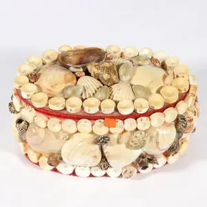 Top Choice regalos recuerdos mini joyería baratija caja océano mar Concha cubiertas cajas para pendientes - Product Image 1